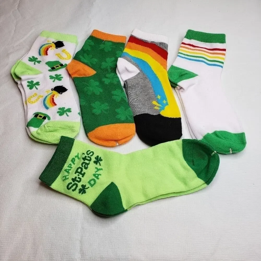 5 Pack of Lucky St Patrick Ankle Socks